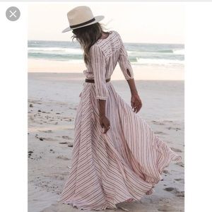 Spell XS pink striped dress